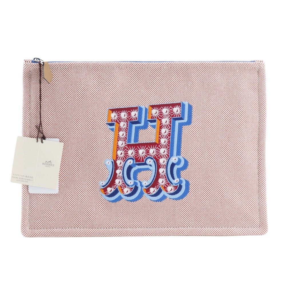 HERMES Pouch Towar GM Orange Flat pouch Yachting GM Electric Women