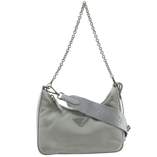 PRADA Shoulder Bag 1BH204 Nylon gray 2WAY Re-Edition 2005