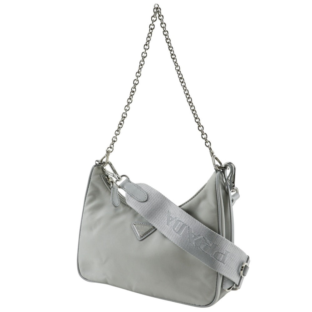 PRADA Shoulder Bag 1BH204 Nylon gray 2WAY Re-Edition 2005
