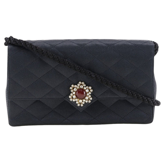 Chanel Matelasse Satin Rhinestone Shoulder Bag