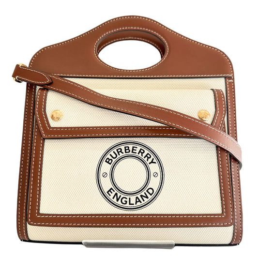 Burberry Pocket Bag Canvas Calf 2way Bag