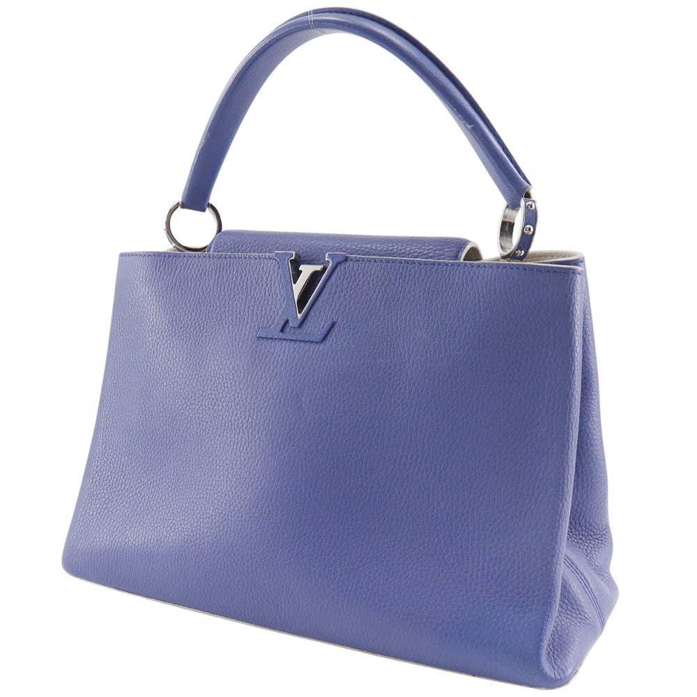 LOUIS VUITTON Handbag Taurillon Clemence Leather blue Parnasea CAPCSINE MM Women