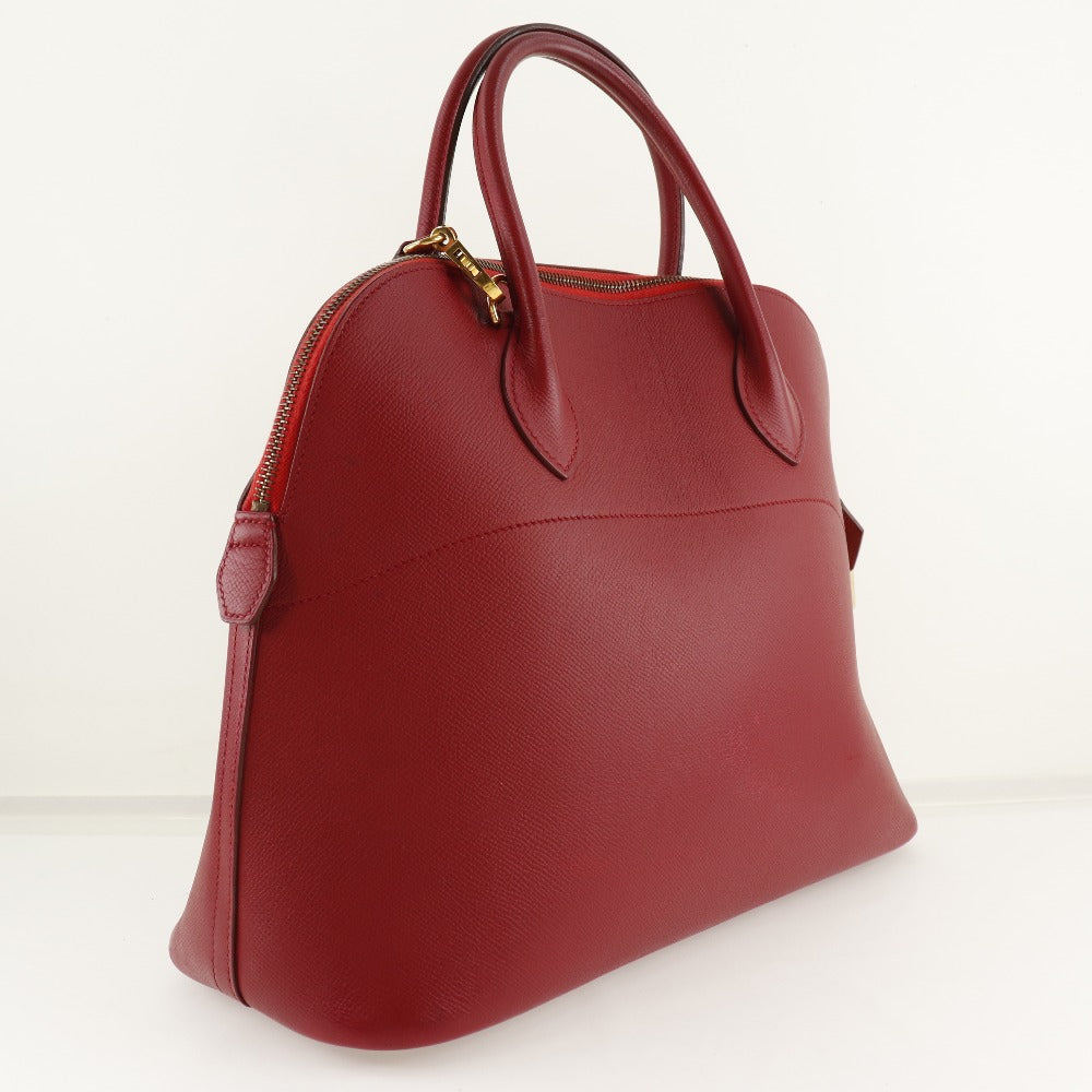 HERMES Handbag Courchevel Red Bored 37 Women