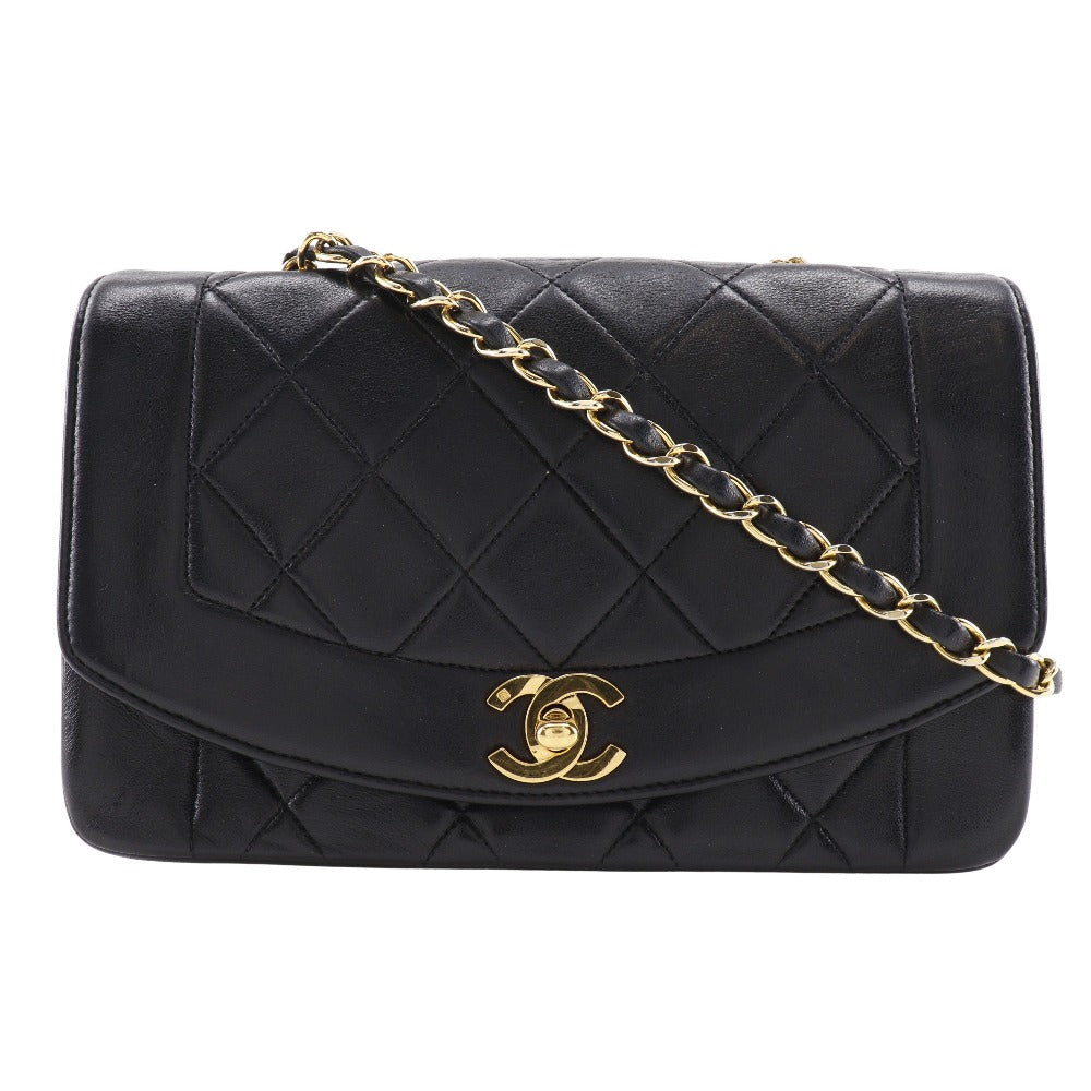 CHANEL Shoulder Bag A01164 lambskin black Matrasse Diana 22 ChainShoulder Women