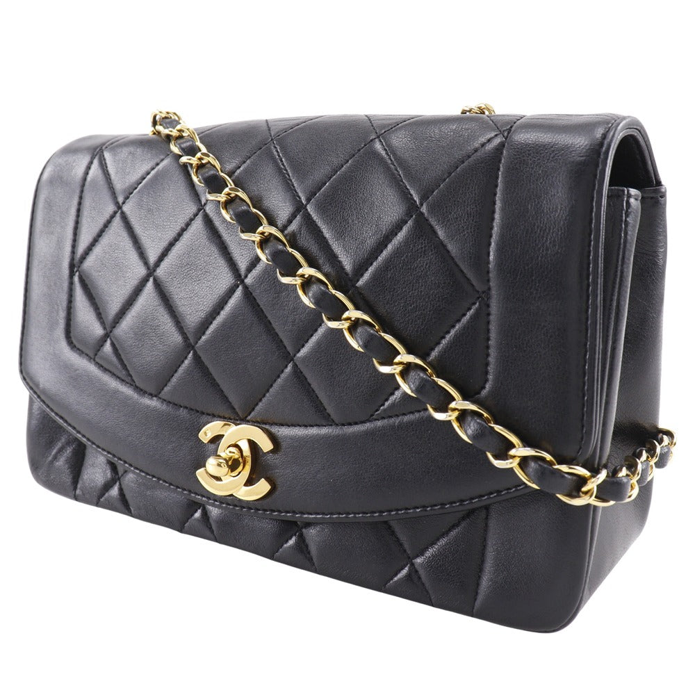 CHANEL Shoulder Bag A01164 lambskin black Matrasse Diana 22 ChainShoulder Women
