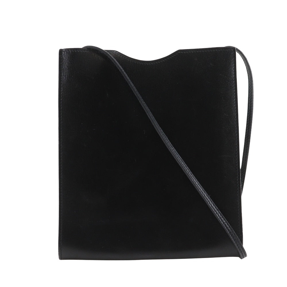 HERMES Shoulder Bag Calfskin black Onimetu unisex(Unisex)