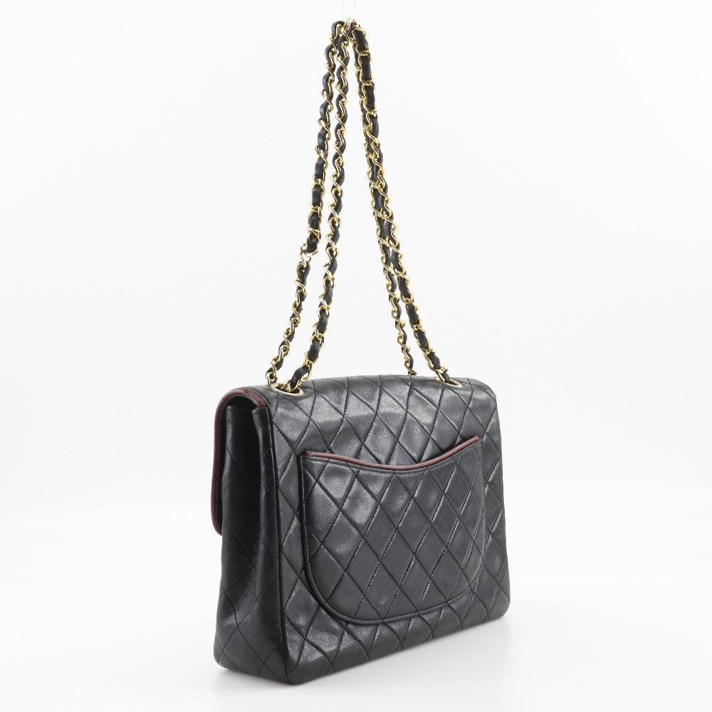 CHANEL Shoulder Bag lambskin black Double chain Matrasse ChainShoulder Women