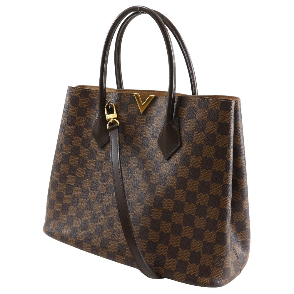LOUIS VUITTON Handbag Damier canvas Brown 2WAYShoulder Kensington Women