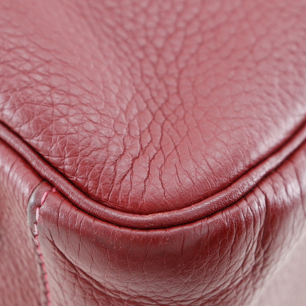 HERMES Handbag Taurillon Clemence Red Lindy 34 Women