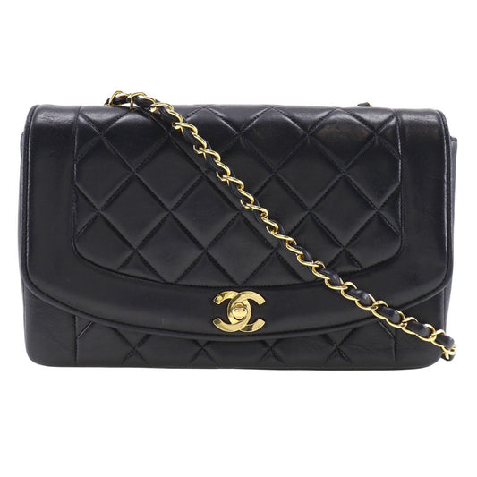 CHANEL Shoulder Bag lambskin black ChainShoulder Women