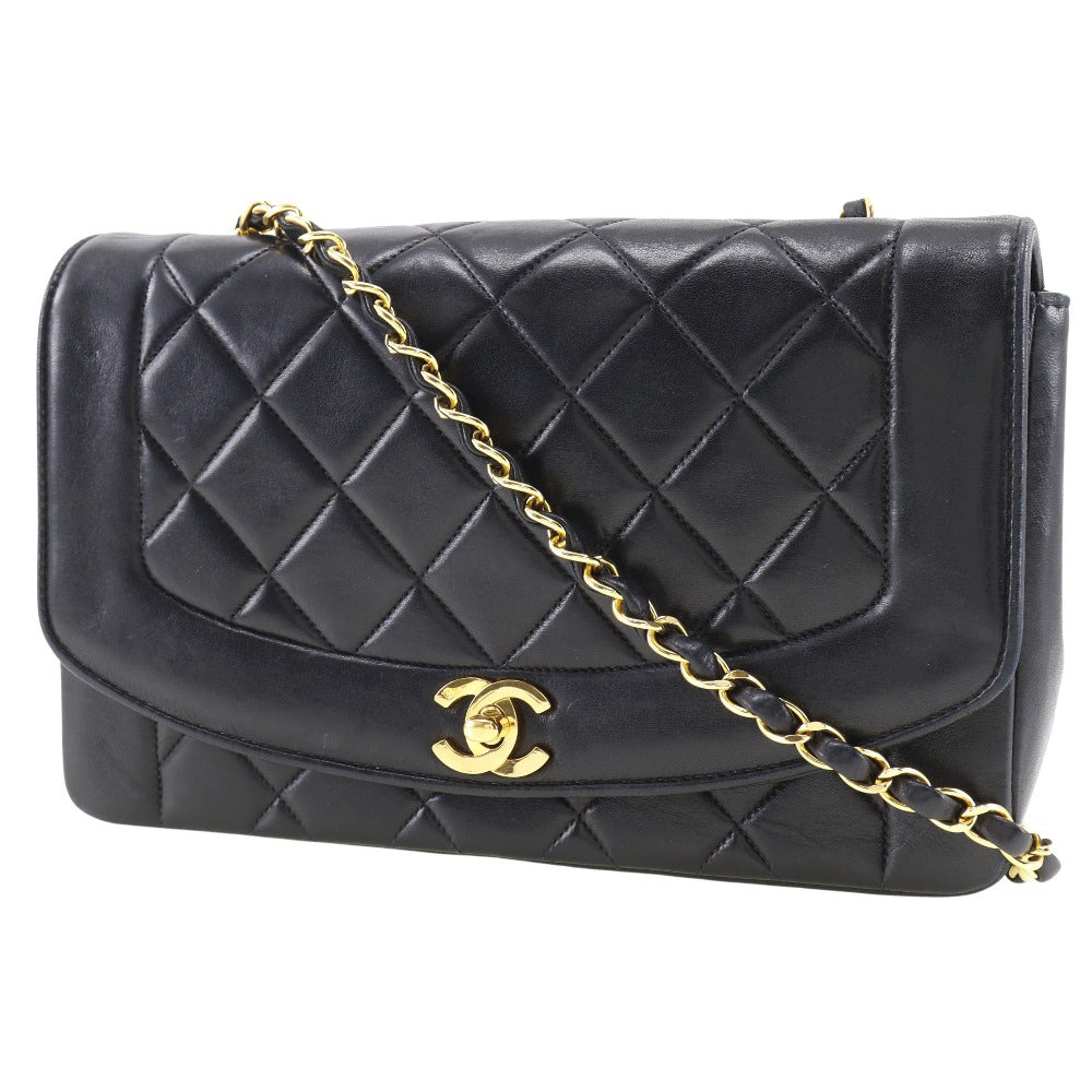 CHANEL Shoulder Bag lambskin black ChainShoulder Women