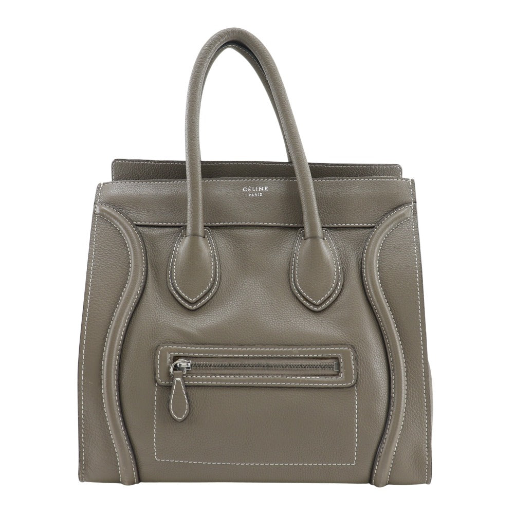 CELINE Tote Bag leather gray Luggage mini Women