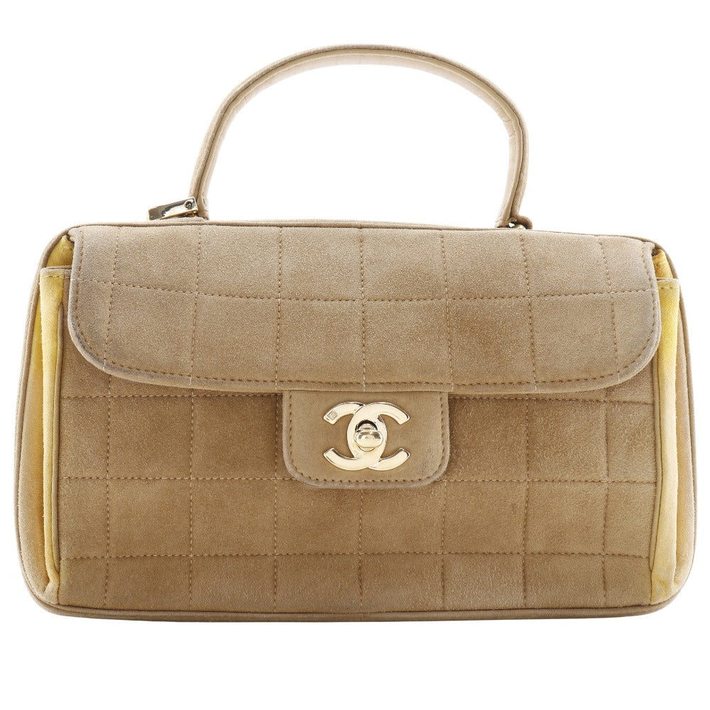 Chanel Choco Bar Suede Handbag