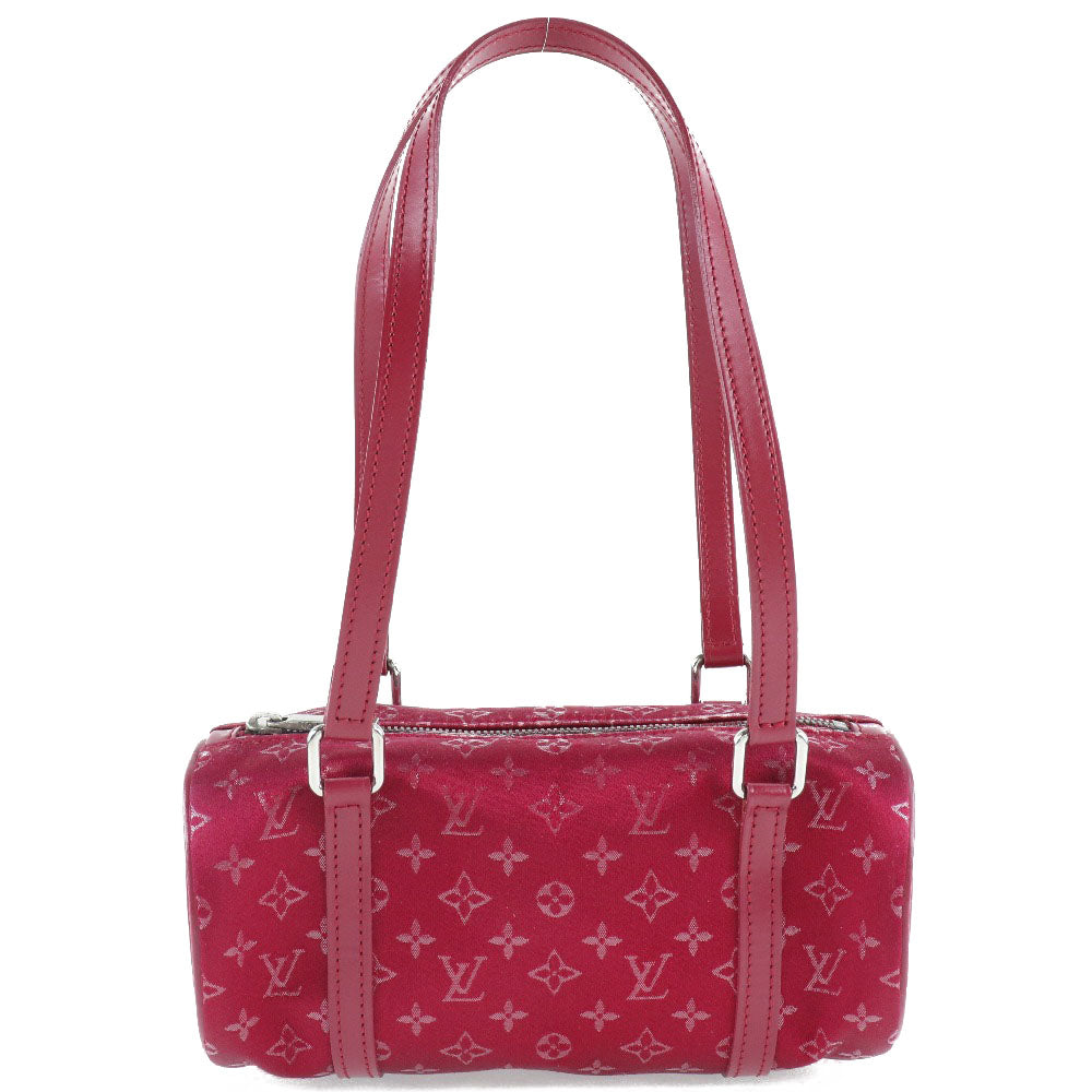 LOUIS VUITTON Handbag Monogram satin Red Little papillon Women
