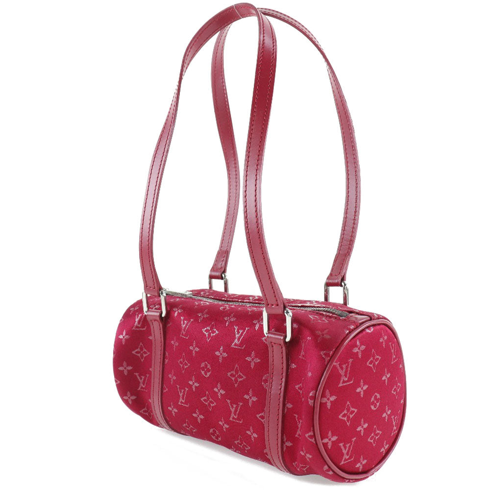 LOUIS VUITTON Handbag Monogram satin Red Little papillon Women