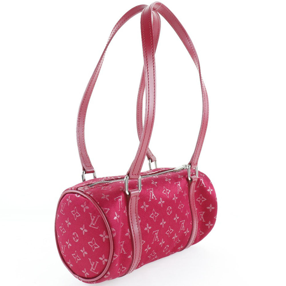 LOUIS VUITTON Handbag Monogram satin Red Little papillon Women