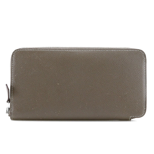 HERMES Long Wallet Purse Epsom, Silk gray Azap Long Silk Inn