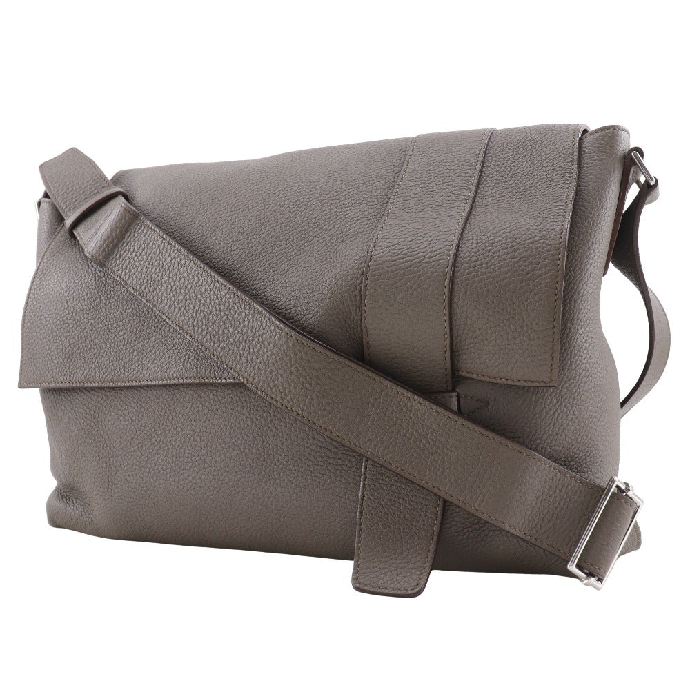 HERMES Shoulder Bag Taurillon Clemence Brown Sac Alfred 35 mens