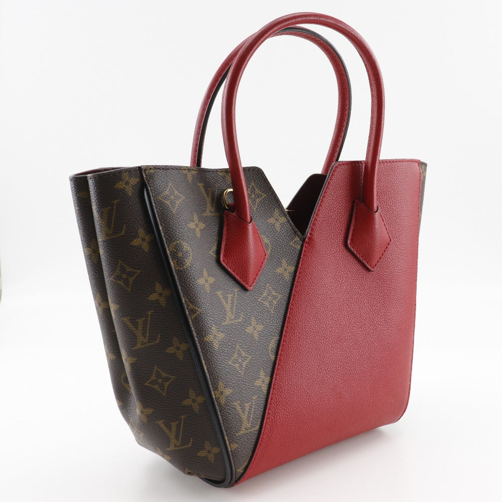 LOUIS VUITTON Handbag Monogram Canvas, Calfskin Brown / red 2WAYShoulder Kimono PM Women