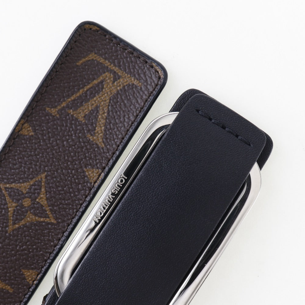 LOUIS VUITTON belt Monogram canvas Brown Saintur mens 90