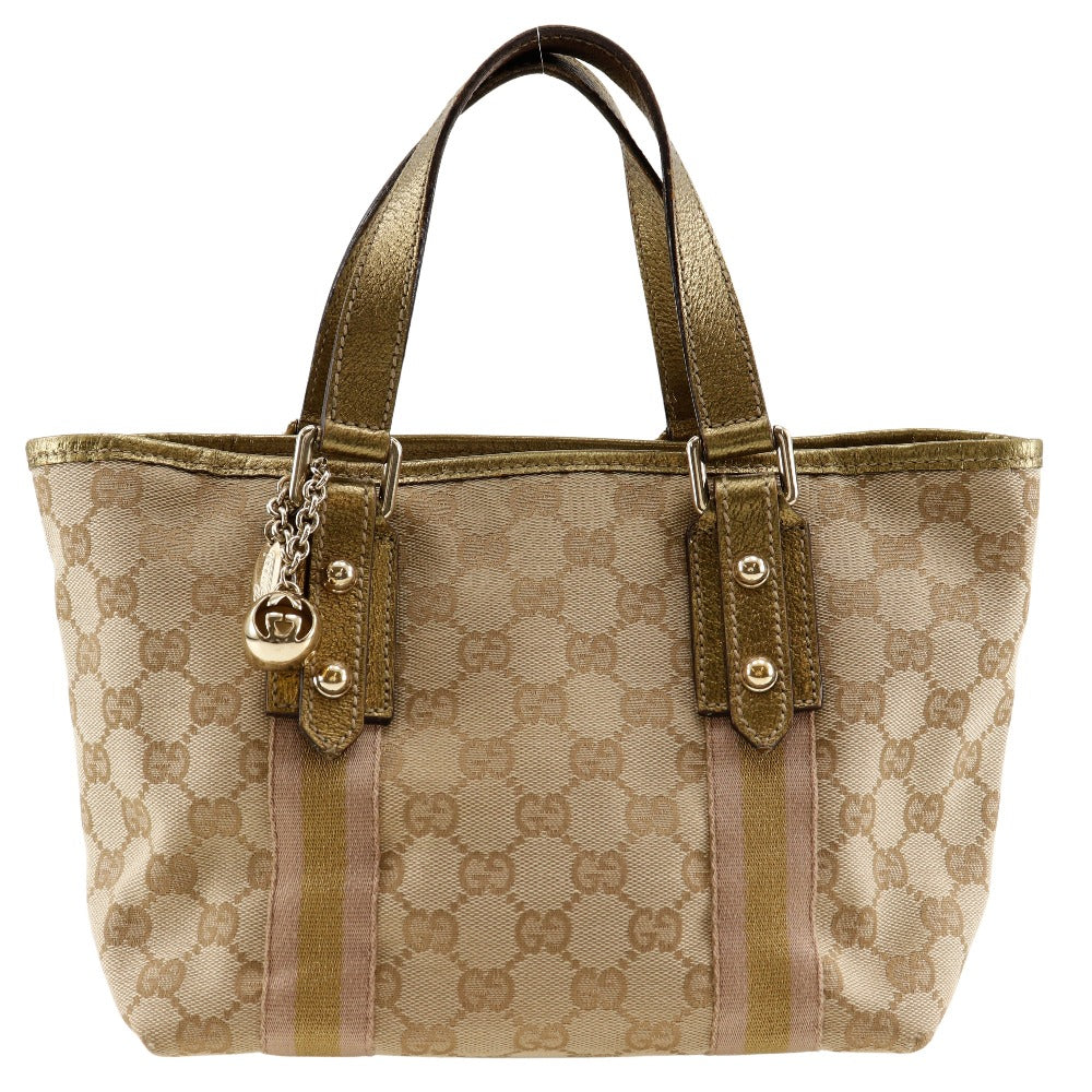 GUCCI Handbag 139261 GG canvas, leather Brown Women