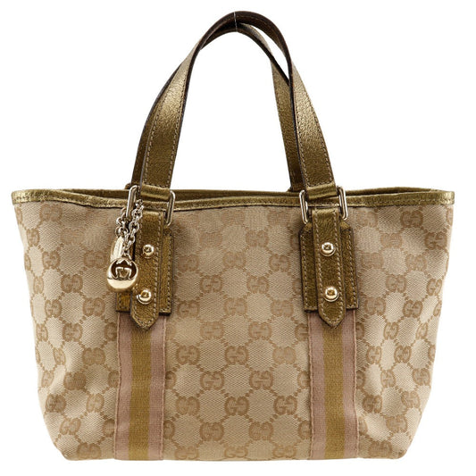 GUCCI Handbag 139261 GG canvas, leather Brown Women