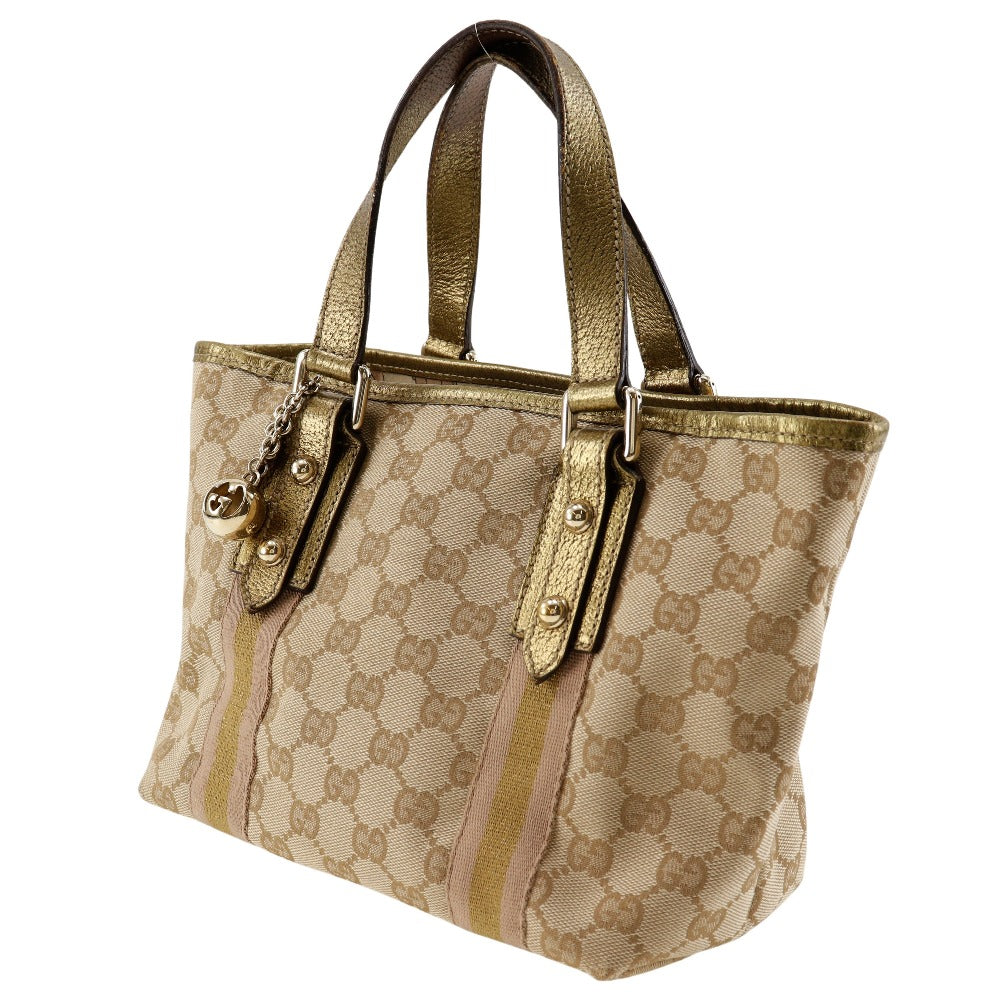 GUCCI Handbag 139261 GG canvas, leather Brown Women