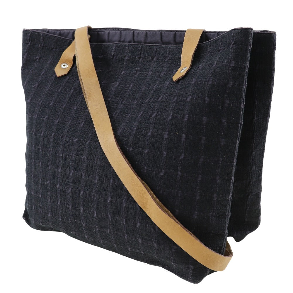 HERMES Shoulder Bag canvas black Amedaba Cava de Poche