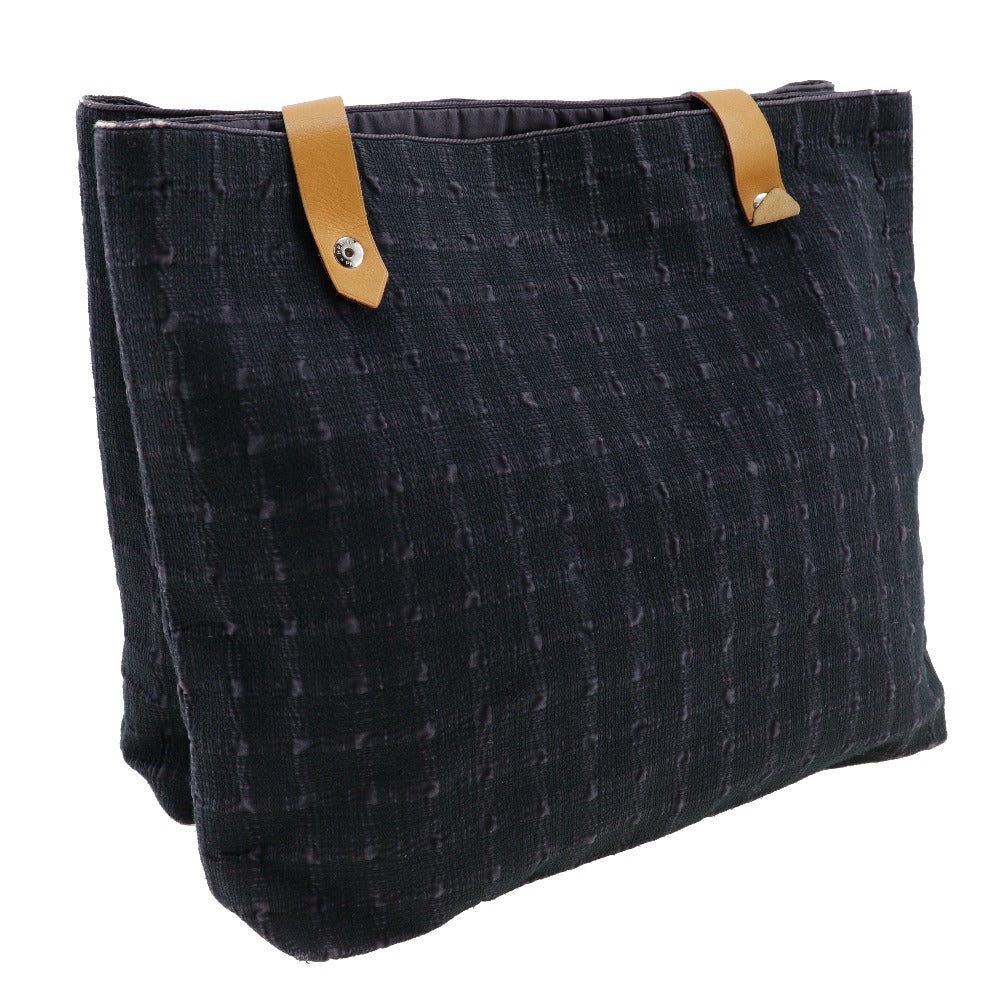 HERMES Shoulder Bag canvas black Amedaba Cava de Poche