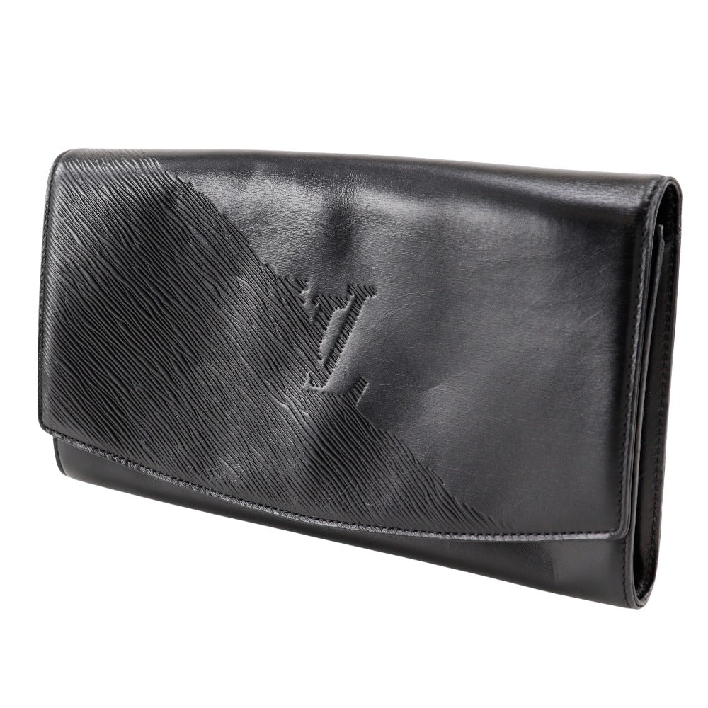 LOUIS VUITTON Clutch bag leather black Opera line Aegean mens(Unisex)
