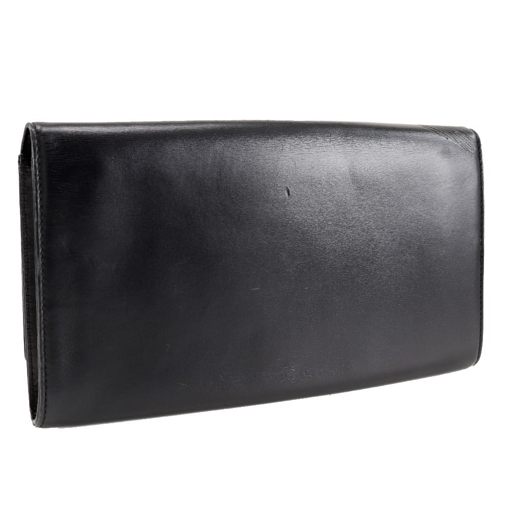 LOUIS VUITTON Clutch bag leather black Opera line Aegean mens(Unisex)