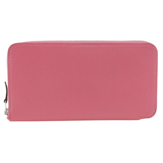 HERMES Long Wallet Purse Epsom pink Azap Long Silk Inn