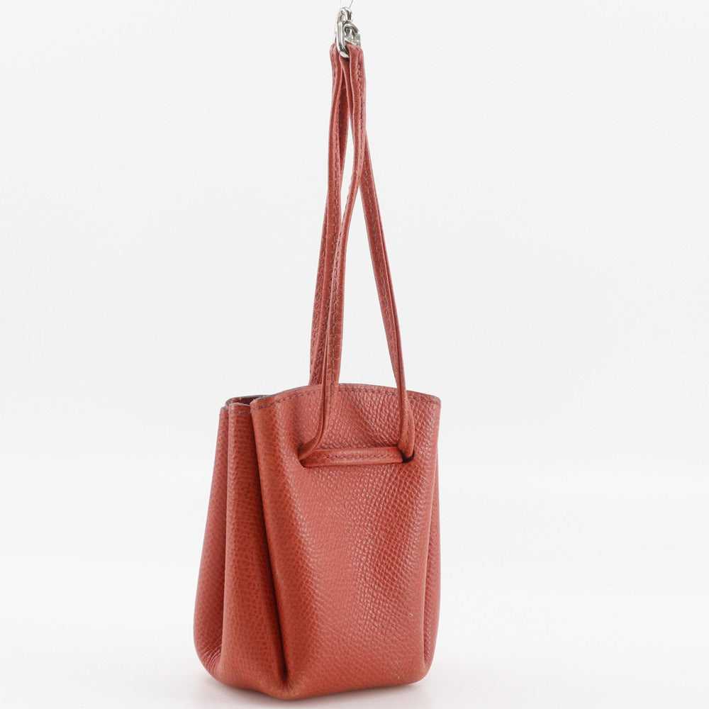 HERMES Pouch leather Orange purse Vespa porch