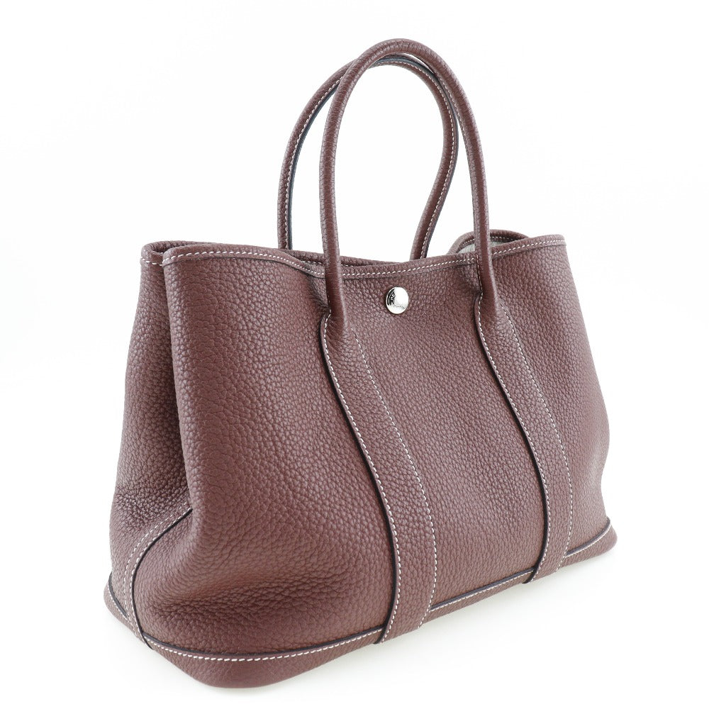 HERMES Handbag Country wine-red Garden party TPM Women