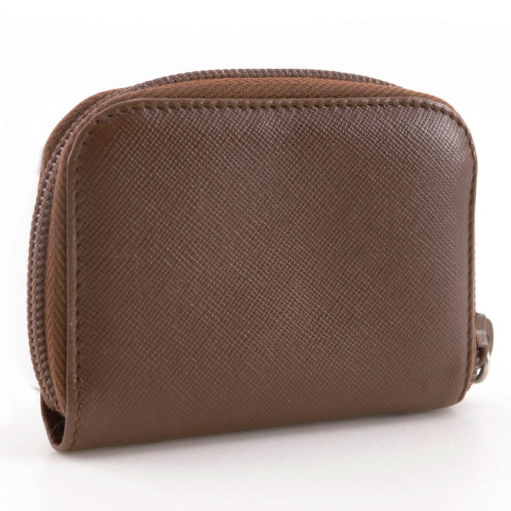 Prada Triangle Logo Leather Coin Case