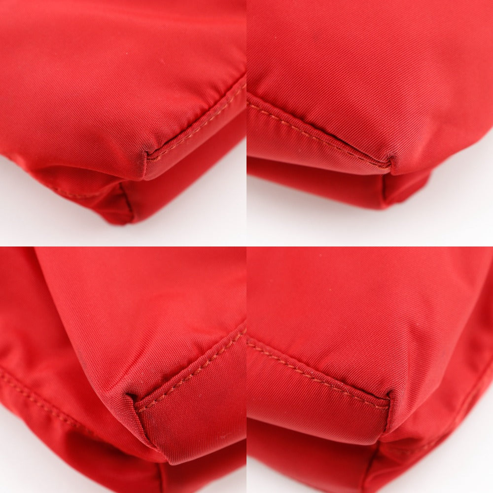 PRADA Handbag Nylon Red 2WAYShoulder