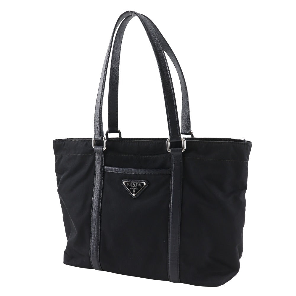 Prada BR2311 Nylon Leather Tote Bag