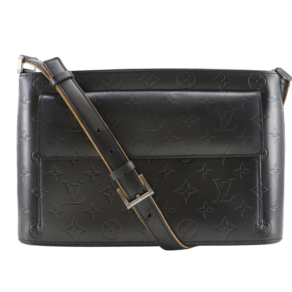 LOUIS VUITTON Shoulder Bag Monogram mat black Alston
