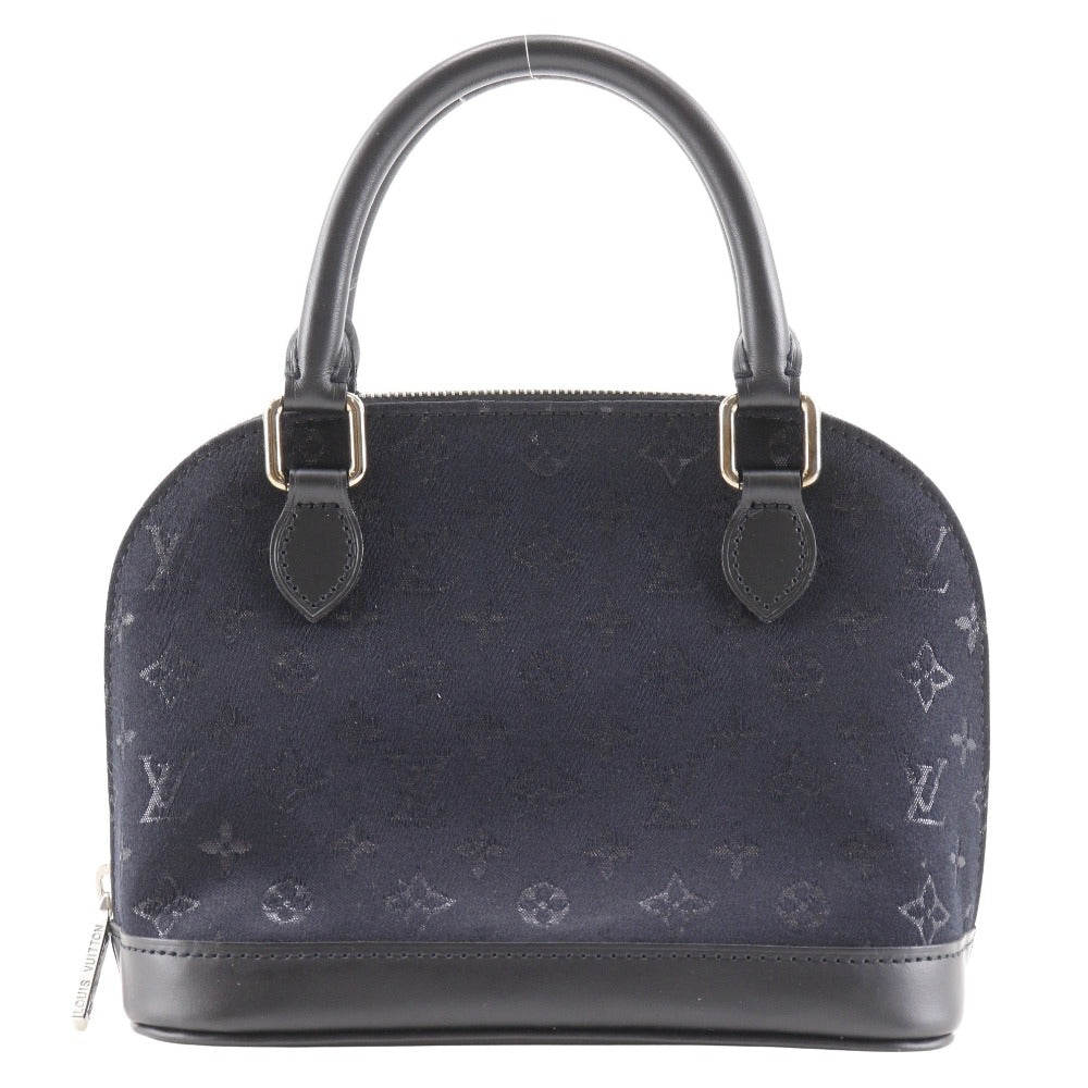 LOUIS VUITTON Handbag Monogram satin black Little Alma