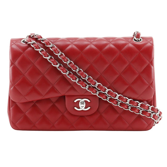 CHANEL Shoulder Bag A58600 lambskin Red Classic Large Chain Shoulder Deca Trasse 30