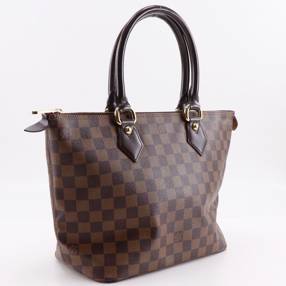 LOUIS VUITTON Handbag Damier canvas Brown Saleya PM