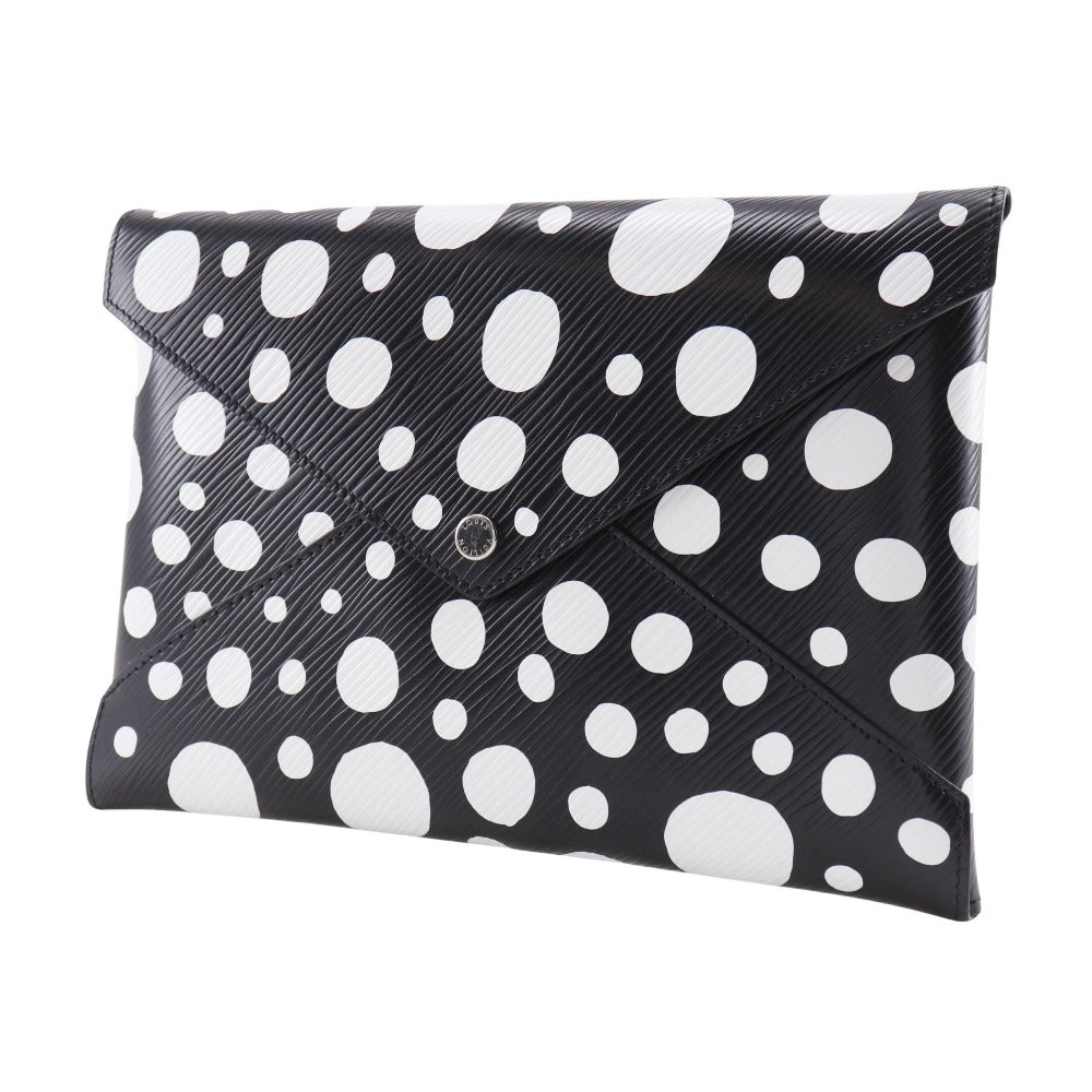 LOUIS VUITTON Clutch bag Epi Leather Black / yellow / red LVxYK Yayoi Kusama Polka Dots Pochette Kirigami