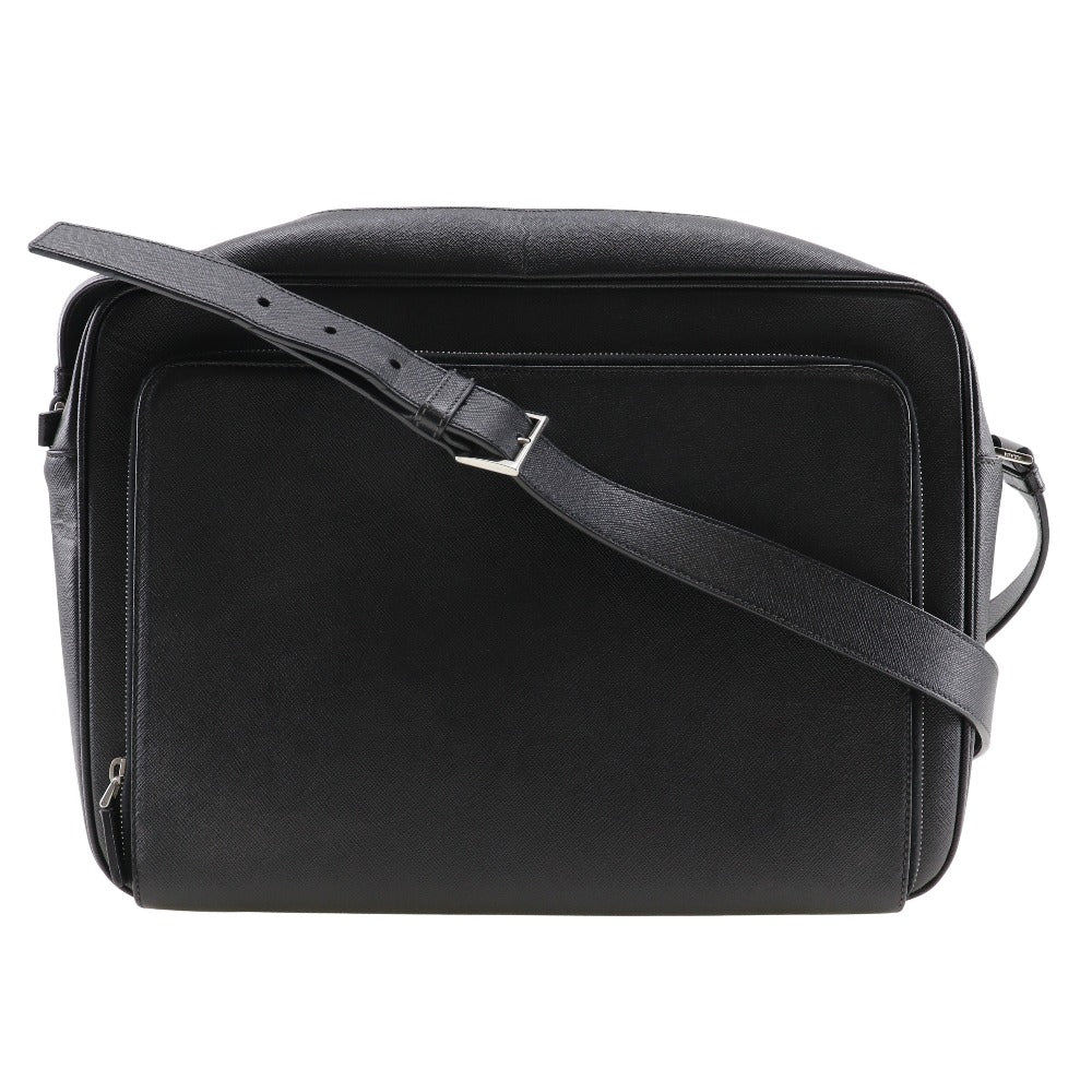 PRADA Shoulder Bag Safiano black Messenger bag mens
