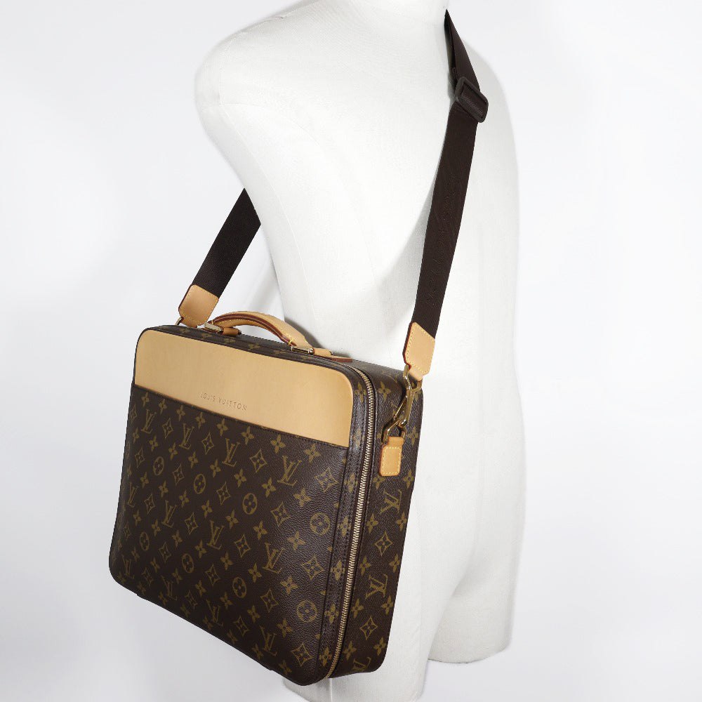 LOUIS VUITTON Business bag Monogram canvas Brown 2WAYShoulder Special order Porto Ordina Tour Savanna mens