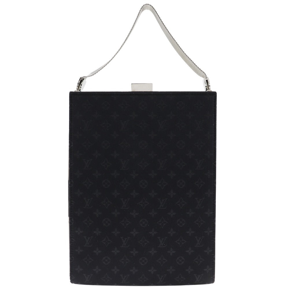 LOUIS VUITTON Handbag Monogram satin black Party bag Angers GM Women