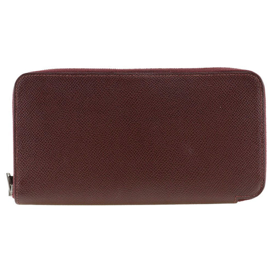 HERMES Long Wallet Purse Epsom Bordeaux Azap Long Silk Inn Women