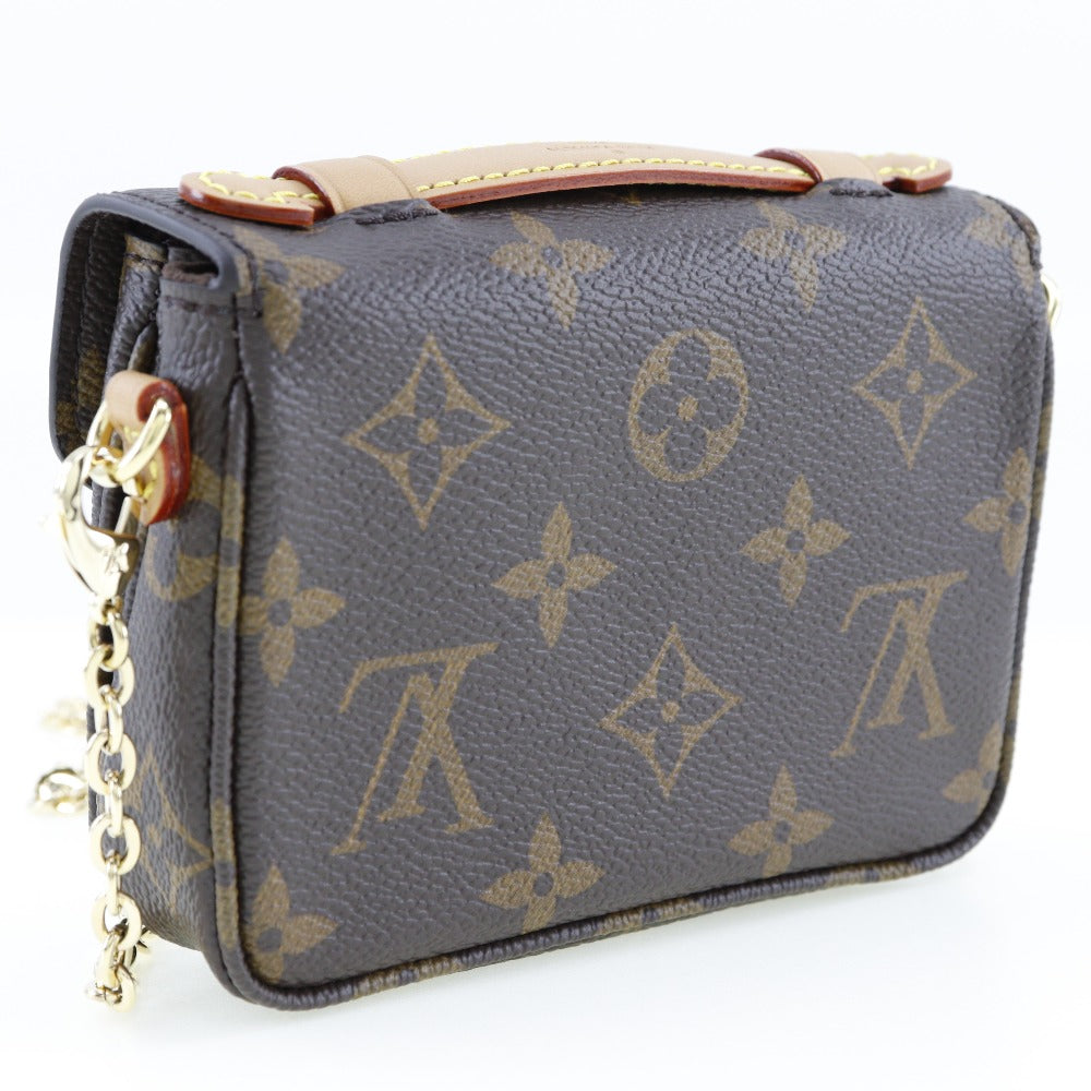 LOUIS VUITTON Shoulder Bag Monogram canvas Brown Micro Metis Women