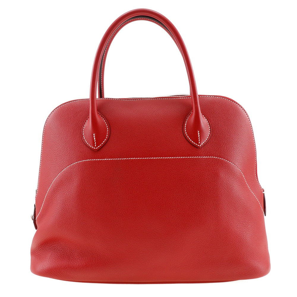 HERMES Handbag Taurillon Clemence Nobillo Red Borid Relax 35 Women