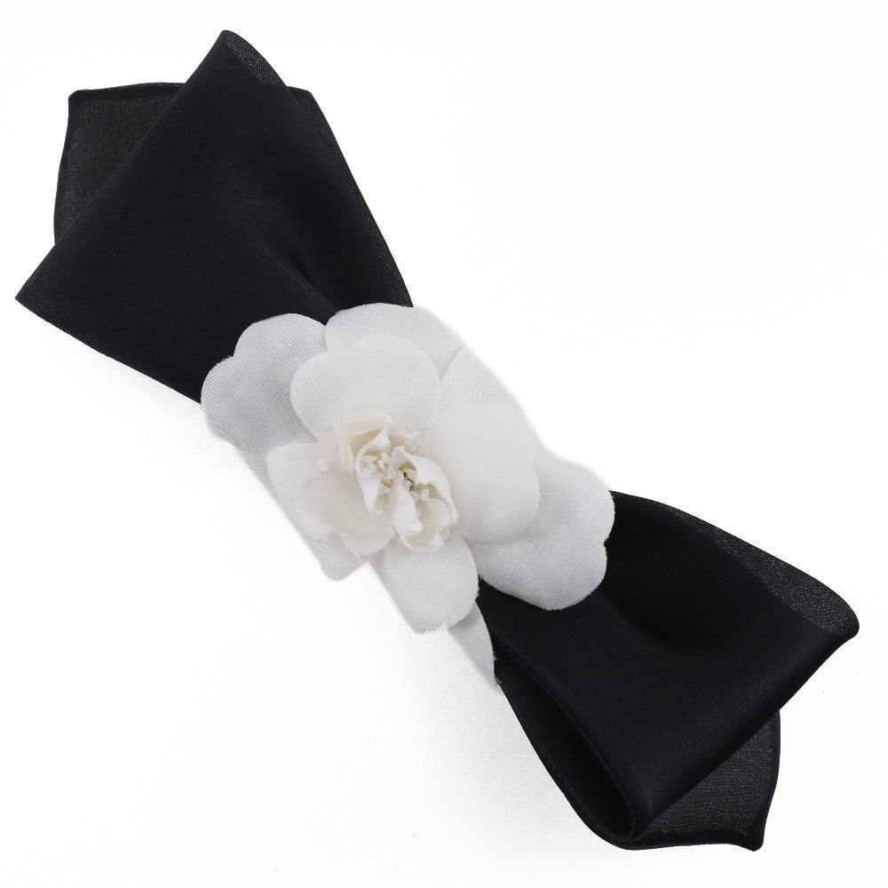 Chanel Camellia Ribbon Barrette Satin Textile Classic Flap Tote