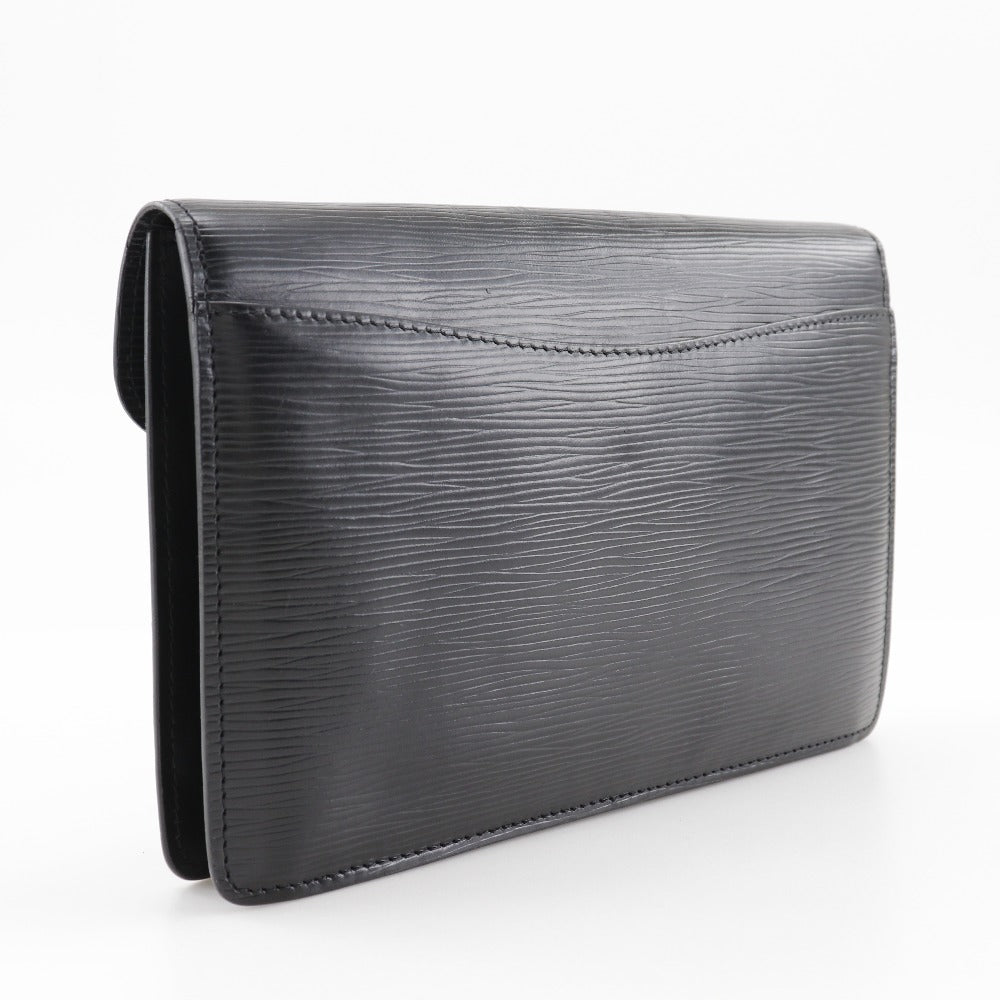 LOUIS VUITTON Clutch bag Epi Leather black business bag Montaigne 23 mens